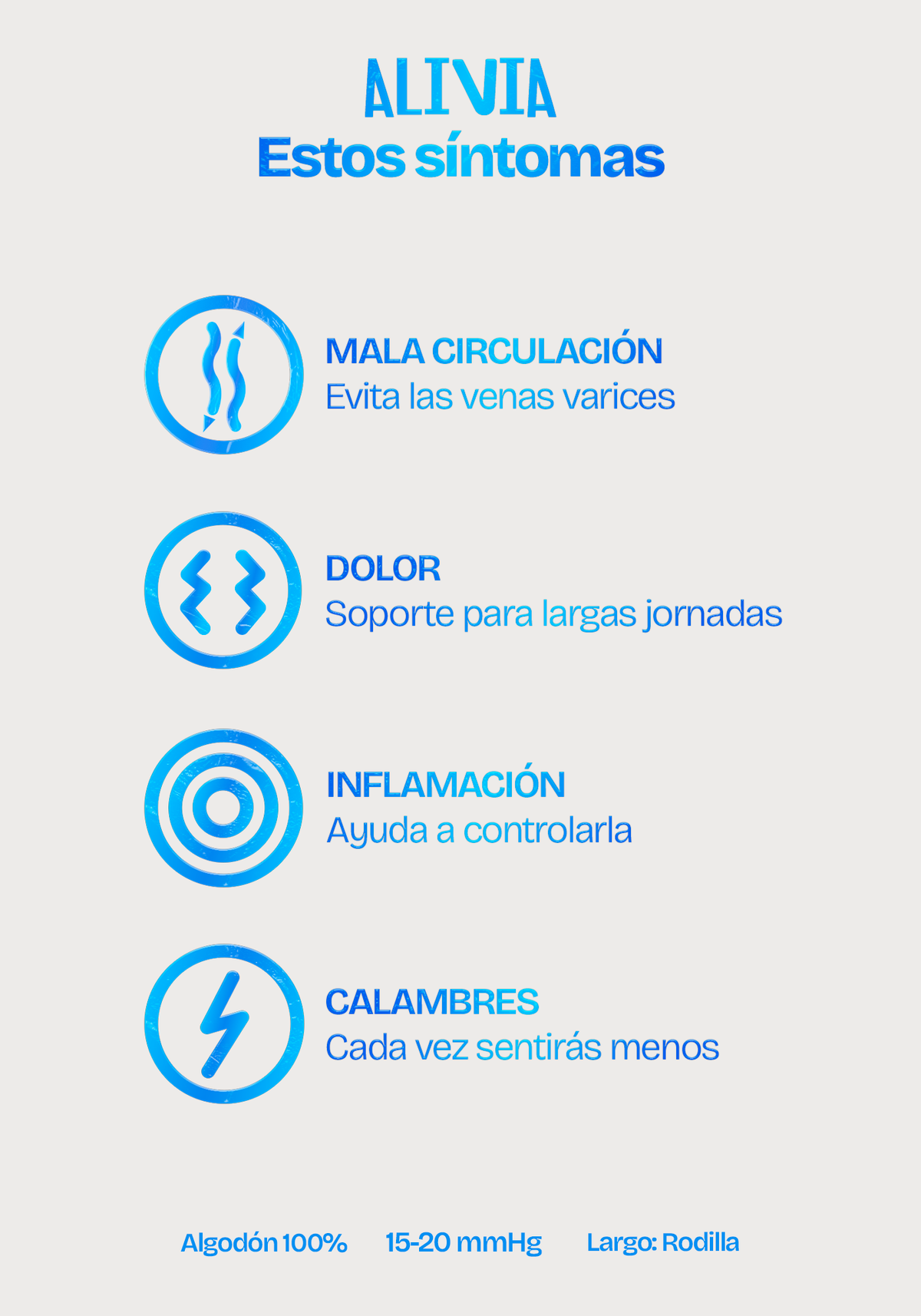 Media Beneficios Compresión 15-20 mmHg Hombre